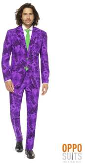 Opposuits Verkleedpak Joker Heren Polyester Paars/groen Mt 56