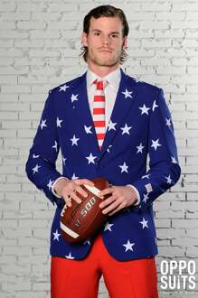 Opposuits Verkleedpak Stars And Stripes Heren Polyester