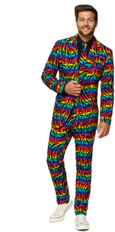 Opposuits Verkleedpak Wild Rainbow Heren Polyester Mt 50