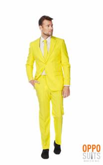 Opposuits Verkleedpak Yellow Fellow Heren Polyester Geel