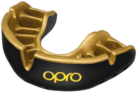 Opro Gold Ultra Fit Gebitsbeschermer zwart - goud - JUNIOR