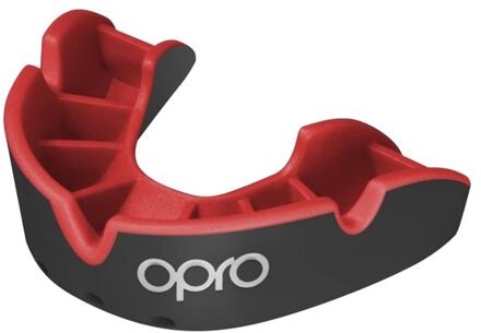 Opro Silver Superior Fit Gebitsbeschermer zwart - rood - JUNIOR