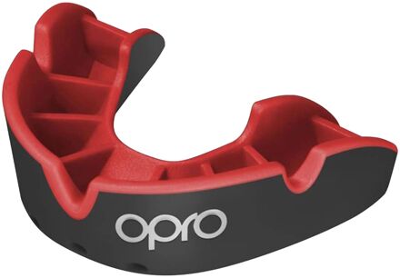 Opro Silver Superior Fit Gebitsbeschermer zwart - rood - JUNIOR