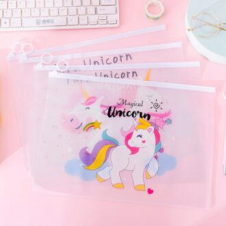 Opslag Bestanden Map Rits Etui A4 Bestand Zak Eenhoorn Document Organizer Cactus Pen Houders Kantoor Schoolbenodigdheden 1stk eenhoorn willekeurig