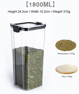 Opslag Container Tpr Plastic Keuken Voedsel Container Opbergdoos Luchtdicht Huisdier diep blauw