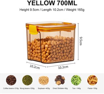 Opslag Container Tpr Plastic Keuken Voedsel Container Opbergdoos Luchtdicht Huisdier Licht Groen