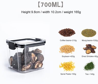 Opslag Container Tpr Plastic Keuken Voedsel Container Opbergdoos Luchtdicht Huisdier pruim