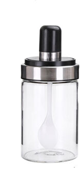 Opslag Fles Glas Luchtdicht Kruiden Gereedschappen Kruiden Potten Oilers Containers Fles Kruiderij Zout Peper Met Lepel Voor