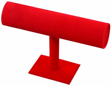 Opslag Planken Voor Sieraden Effen Kleur Velvet T-Bar Display Stand Houder Organizer Armband Sieraden Horloge Hoofdband Ornament C