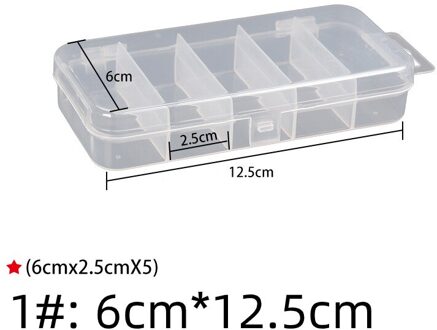 Opslag Transparante Plastic Doos Vissen Lokken Kunstmatige Lepel Aas Haak Lokken Visgerei Accessoires Tool klein 1