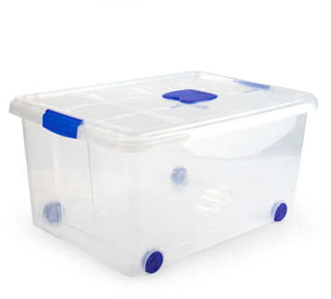 Opslagbak met deksel - 1x - 57L - 62 x 45 x 32 cm