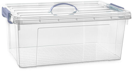 Opslagbox AZUL serie - met deksel - transparant - 39 liter - 60 x 40 x 25 cm - kunststof