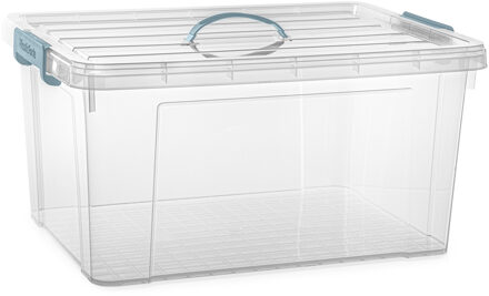 Opslagbox AZUL serie - met deksel - transparant - 54 liter - 60 x 45 x 30 cm - kunststof