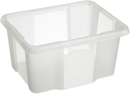 opslagbox kunststof 24 liter transparant 42 x 33 x 22 cm - Opbergbox