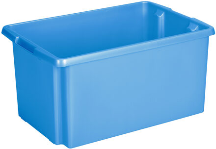 opslagbox kunststof 51 liter blauw 59 x 39 x 29 cm - Opbergbox