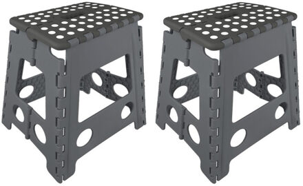 Opstapkrukje - 2x - Inklapbaar - 39,5 cm - Tot 120 kg - kruk