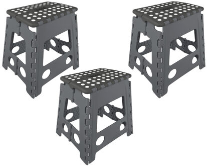 Opstapkrukje - 3x - Inklapbaar - 39,5 cm - Tot 120 kg - kruk