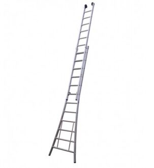 Opsteekladder PRO 2x16 met toprollen 4,25/7,50m - 1250300216