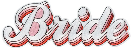 Opstrijkborduurwerk Bride (22x8cm) Roze, Wit - Transparant, Multikleur - Print
