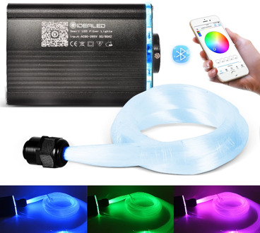 Optic Fiber Lights Smart APP control 18W RGBW Starry Sky Effect Ceiling Light 2-5m Optical Fiber Cable available Car Decoration