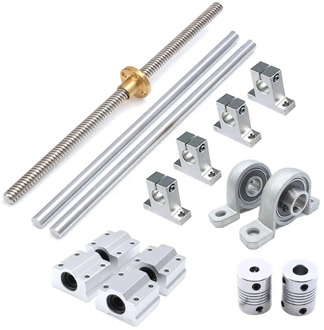 Optical Axis Guide Bearing Housings Aluminum Rail Shaft Lead Screw Rod Slide Bushing Shaft Coupling CNC Parts