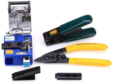Optical Fiber Tool Kit Koude Verbinding Tool Glasvezel Strippen Cleaver Voor Sumitomo Met 36000 Splitst En Glasvezel