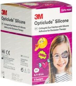 Opticlude Silicone Oogpleister Maxi Girls 5,7cm x 8cm 2739PB50 50 st