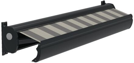 Optima Knikarmscherm D515 - Antraciet - Doek D515 - Elektrisch - Uv-bestendig - Met Afstandsbediening - 400x250cm