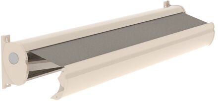 Optima Knikarmscherm Ts - Aluminium - Ral9001 Bruin Doek D282 - Handbediend - 400x28x16.6cm