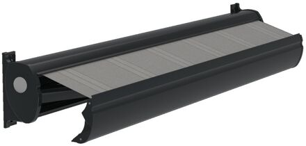 Optima Knikarmscherm Ts - Antraciet - Doek D285 - Handmatig - Uv-bestendig - 400x300cm
