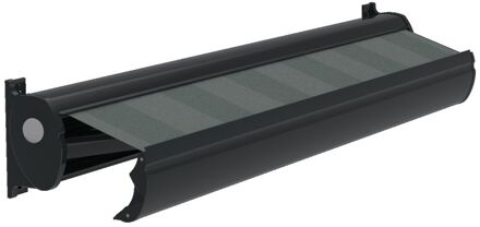 Optima Knikarmscherm Ts - Antraciet - Doek D388 - Elektrisch - Uv-bestendig - Met Afstandsbediening - 450x300cm