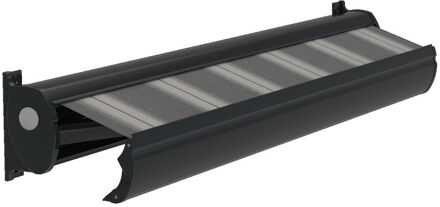 Optima Knikarmscherm Ts - Antraciet - Doek D402 - Handmatig - Uv-bestendig - 500x250cm