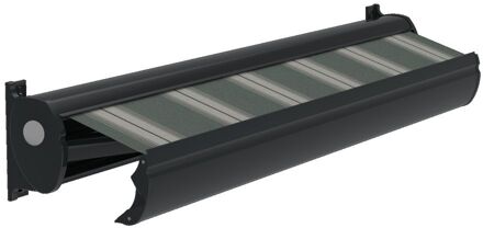 Optima Knikarmscherm Ts - Antraciet - Doek D408 - Handmatig - Uv-bestendig - 550x250cm