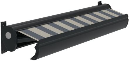 Optima Knikarmscherm Ts - Antraciet - Doek D519 - Elektrisch - Uv-bestendig - 500x250cm