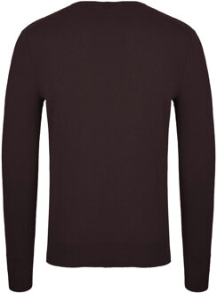Optimum kasjmier trui donkerbruin - maat M Donker Bruin