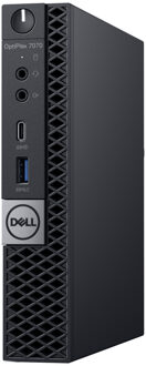 OptiPlex 7070 Intel® 9de generatie Core™ i5 i5-9500T 16 GB DDR4-SDRAM 256 GB SSD MFF Zwart Mini PC Windows 10 Pro