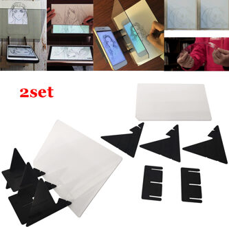 Optische Beeldvorming Tekentafel Lens Schets Spiegelende Reflectie Dimmen Beugel Houder Schilderij Spiegel Plaat Tracing Tafel Plotter