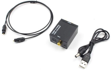 Optische Coax Toslink Digitaal Naar Analoog Audio Converter Adapter Rca 3.5Mm L /R