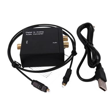 Optische Coax Toslink Digitaal Naar Analoog Converter Rca L/R Stereo Audio Adapter Digitale Fiber Turn Analoge Audio Converter