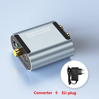 Optische Digitale Stereo Audio Spdif Toslink Coaxiale Signaal Naar Analoog Converter Dac Jack 2 * Rca Versterker Decoder adapter EU