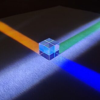 Optische Glazen Kubus Defecte Cross Dichroic Prism Spiegel Combiner Splitter Decor 25X25Mm Transparant Module Speelgoed Leermiddelen