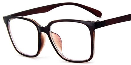 Optische Glazen Mannen Computer Bril Gaming Bril Transparante Brillen Frame Vrouwen Anti Brillen Specs Bruin