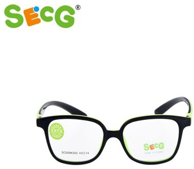 Optische Recept Kinderen Brilmonturen Plastic Titanium Brilmonturen Kinderen Kids Eyewear SC0094302 zwart en groen