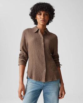 Opus Blouse lange mouw 10471413542384 Bruin - 36