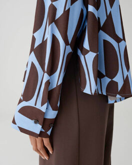 Opus Blouse lange mouw 10516413863412 Blauw - 36