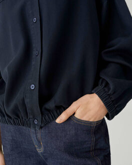 Opus Blouse lange mouw 1051659114106 - maat 36 Blauw