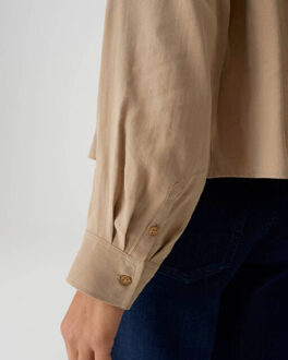 Opus Blouse lange mouw 10516712891106 Bruin - 40