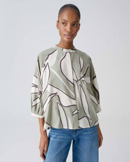 Opus Blouse lange mouw 10531713968418 Groen - 40