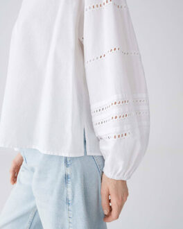 Opus Blouse lange mouw 10532213970418 Wit - 38