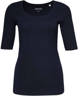 Opus Donkerblauw basic T-shirt Lichtblauw - 38